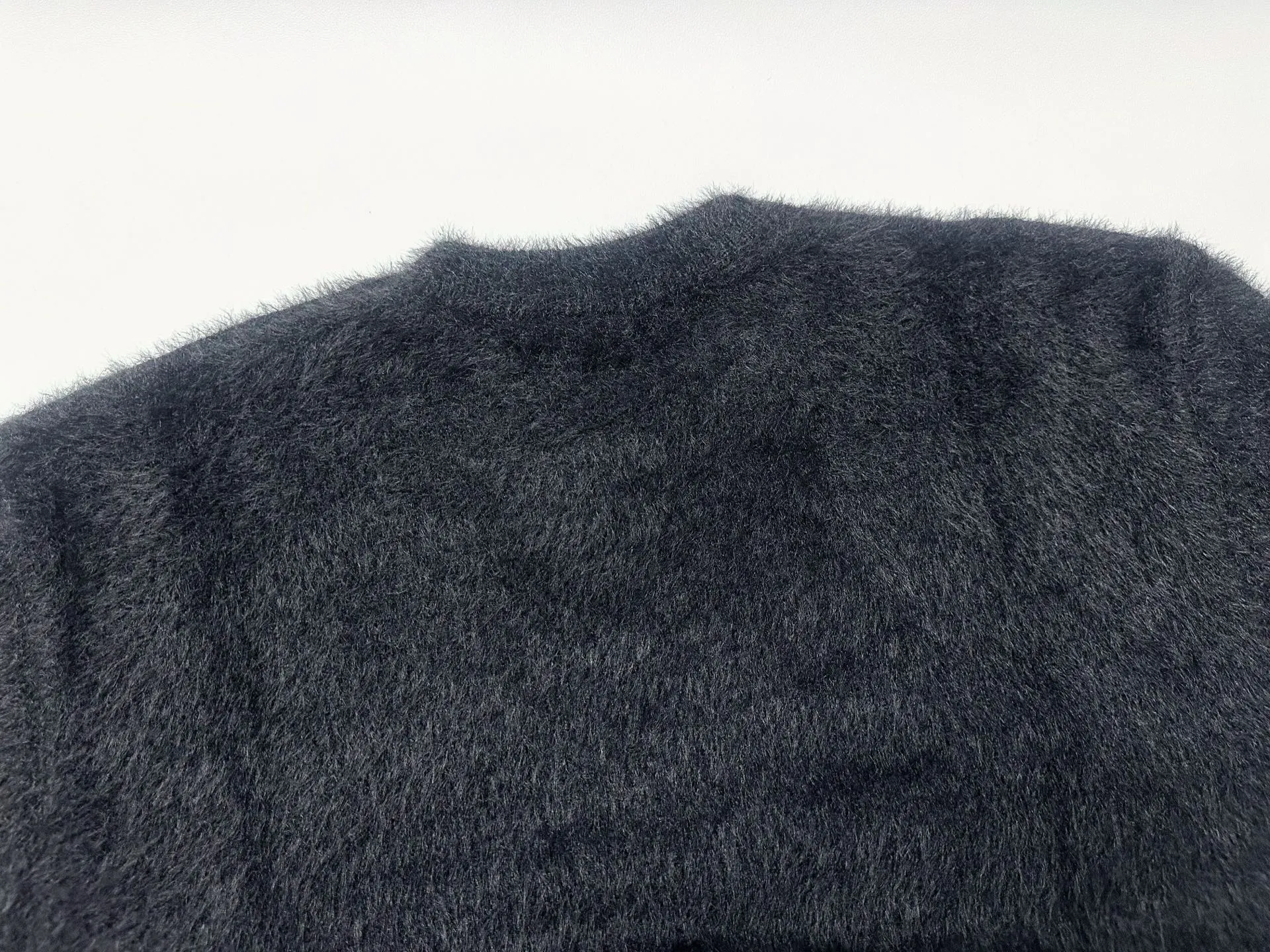 ❥4029#P226 SAINT Mxxxxxx × DENIM TERAS mohair sweater long sleeves BTS same style loose short design + fluffy version same style for men and women Color: Black Size: S M L XL